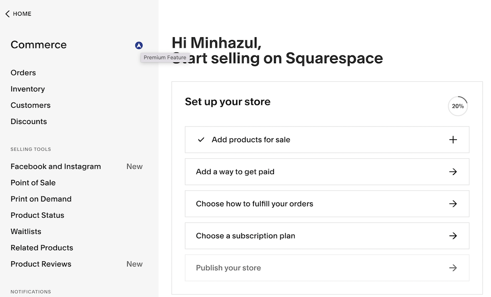 squarespace ecommerce