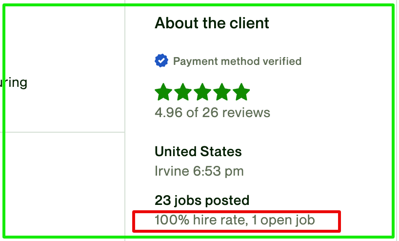 upwork client hire rate