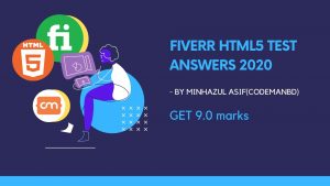 Fiverr HTML5 Test Answers