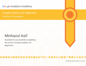 google analytics for beginners certification